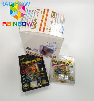 Premierzen Blister Card Packaging Custom Child Resistant Botton Lock 3D Card Paper Box