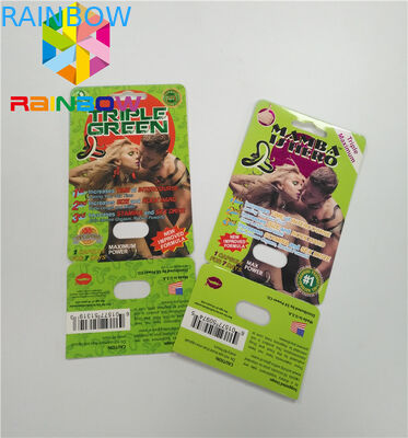 Premierzen Blister Card Packaging Custom Child Resistant Botton Lock 3D Card Paper Box