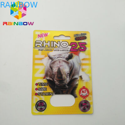 Normal Size Blister Card Packaging 3D Effect Sex Pill For Men Packaging Card