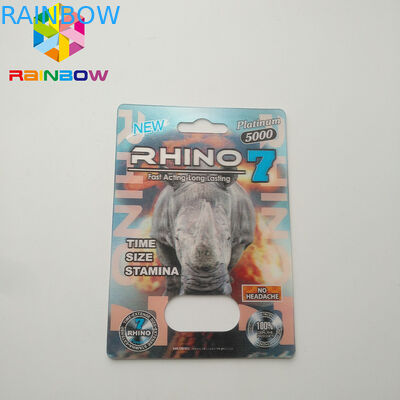 Normal Size Blister Card Packaging 3D Effect Sex Pill For Men Packaging Card