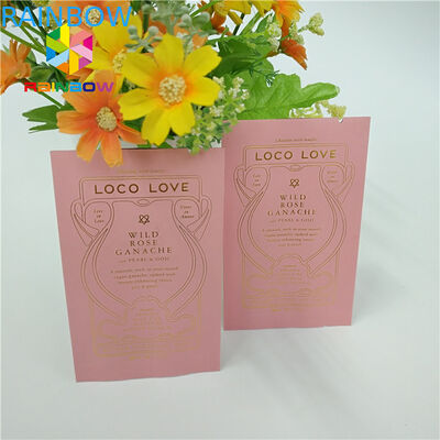 Brown Kraft Paper Heat Seal Packaging Bags Customized Size For Cookie / Coffee Beans