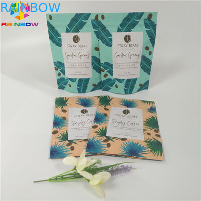 Reclosable Matt Finish Stand Up Pouch Bags , Zip Lock Packaging Bag For Body Scrub