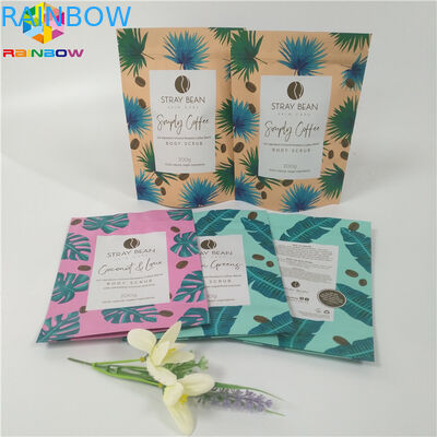 Reclosable Matt Finish Stand Up Pouch Bags , Zip Lock Packaging Bag For Body Scrub