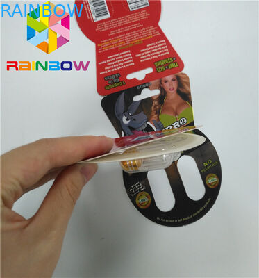 Glossy Blister Card Packaging Custom Sex Enhancement Pills Burro2 60000 Paper Card