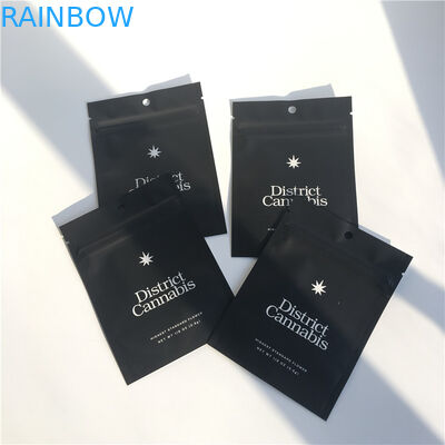 Custom Weed Plastic Pouches Packaging 3.5 Grams Stand Up Mylar k CYMK Color