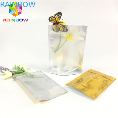 Foil Laminated Mylar Snack Bag Packaging Custom Printed Clear Front Doypack Pouch