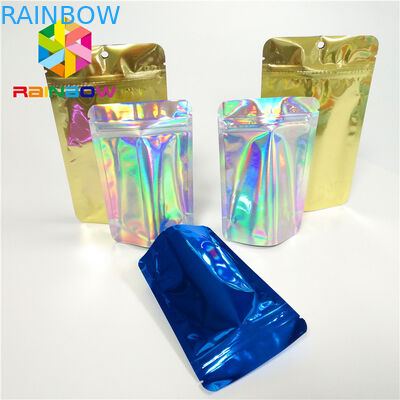 Laminated Holographic Laser 3d Display Bags Hologram Heat Transfer Vinyl Pouch