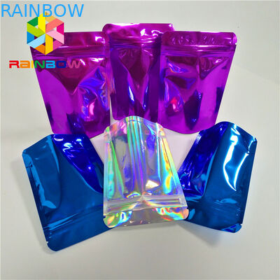 Laminated Holographic Laser 3d Display Bags Hologram Heat Transfer Vinyl Pouch