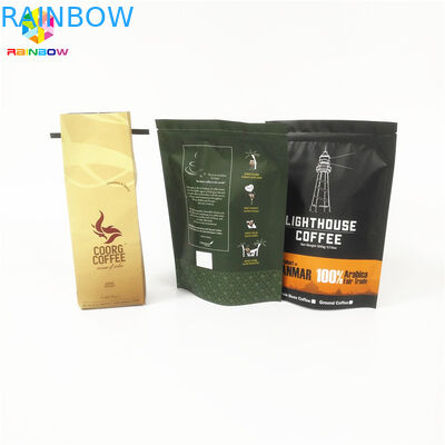 Flat Bottom Tea Bags Packaging Resealable k For Protein / Coffee Powder