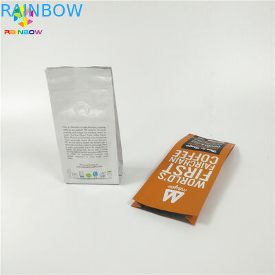 Flat Bottom Tea Bags Packaging Resealable k For Protein / Coffee Powder