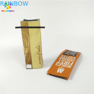 Flat Bottom Tea Bags Packaging Resealable k For Protein / Coffee Powder