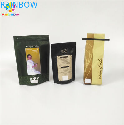 Coffee Beans Powder Packaging Printed Stand Up Pouches Plastic For Packaging Dry Beans
