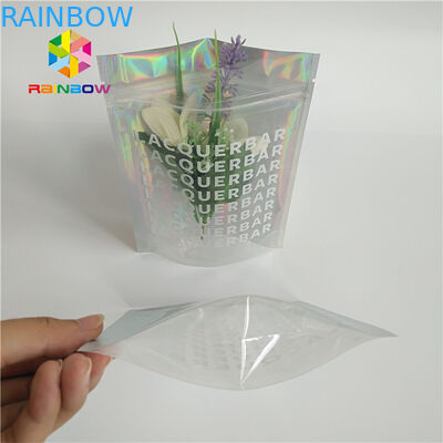 Cosmetic Glitter Powder Snack Food Packaging Bags Shiny Holographic Hologram Mylar Pouch