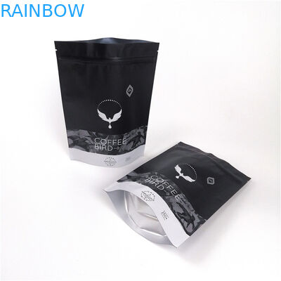 Food Grade Stand Up Plastic Pouches Zip Aluminum Foil Coffee Bag Gravure Printing