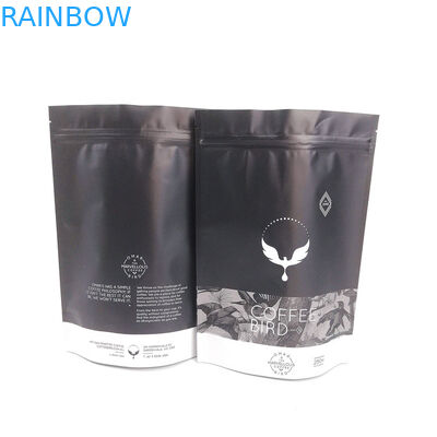 Food Grade Stand Up Plastic Pouches Zip Aluminum Foil Coffee Bag Gravure Printing