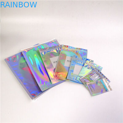 Gravure Pringting Stand Up Aluminum Foil Bag Hologram Packaging Bag For Cosmetics