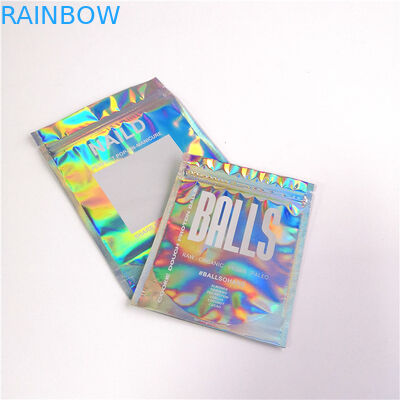 Hologram Mylar k Cosmetic Packaging Bag PET / Hologram Film Material
