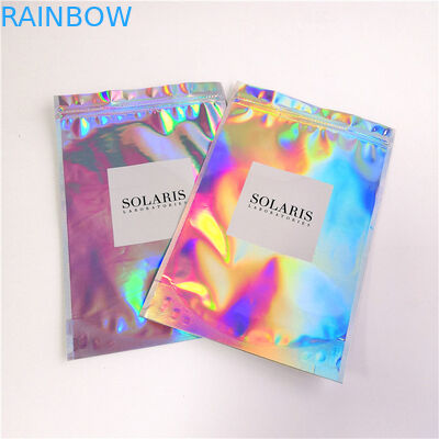 Hologram Mylar k Cosmetic Packaging Bag PET / Hologram Film Material