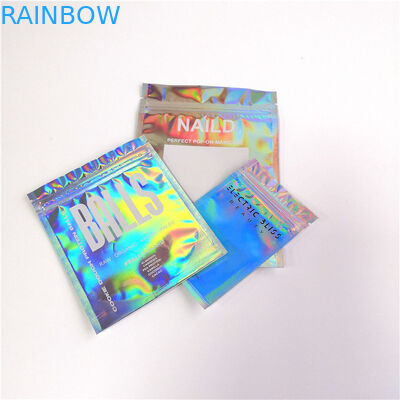 Hologram Mylar k Cosmetic Packaging Bag PET / Hologram Film Material