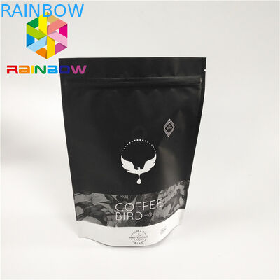 Digital Printing Plastic Pouches Packaging Matte Finished Stand Up Zip Lock With Valve