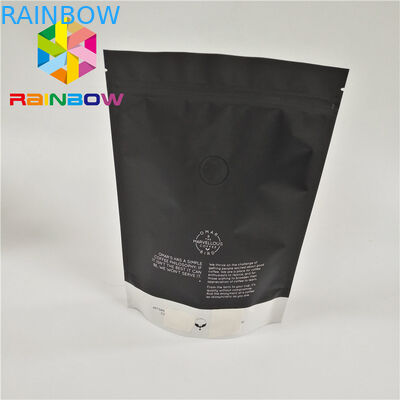 Digital Printing Plastic Pouches Packaging Matte Finished Stand Up Zip Lock With Valve