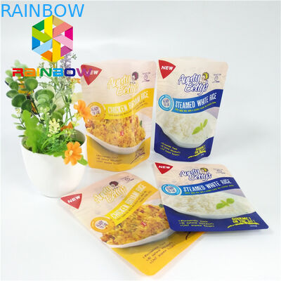 Zipper Plastic Pouches Packaging Printed Vacuum Food Sauce Retort Stand Up Bag