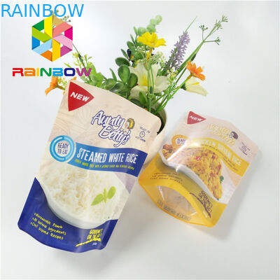 Zipper Plastic Pouches Packaging Printed Vacuum Food Sauce Retort Stand Up Bag