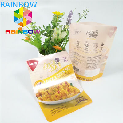 Zipper Plastic Pouches Packaging Printed Vacuum Food Sauce Retort Stand Up Bag