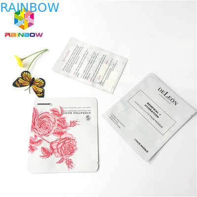 Cosmetic Facial Mask Foil Pouch Packaging Customized Color Printing Good Sealing