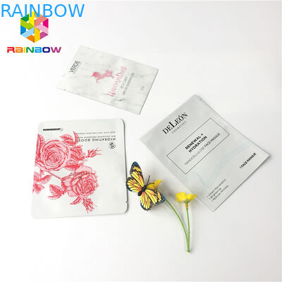 Cosmetic Facial Mask Foil Pouch Packaging Customized Color Printing Good Sealing