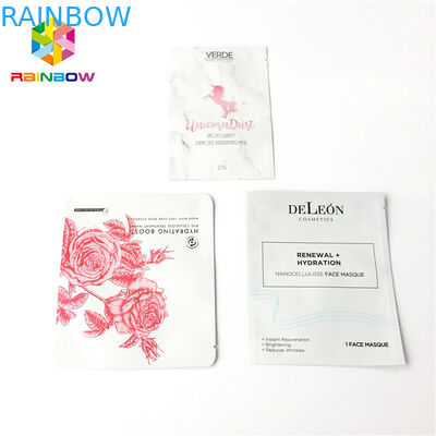 Cosmetic Facial Mask Foil Pouch Packaging Customized Color Printing Good Sealing