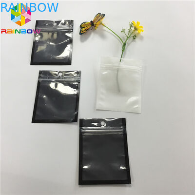 Transparent Clear Front Plastic Pouches Packaging Aluminum Foil Back Weed Mylar Bag