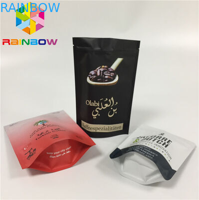 Gravure Printing Stand Up Zipper Pouch Bags Tear Notch Line Zip Lock Laminated Foil