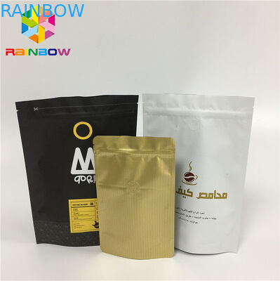 Gravure Printing Stand Up Zipper Pouch Bags Tear Notch Line Zip Lock Laminated Foil