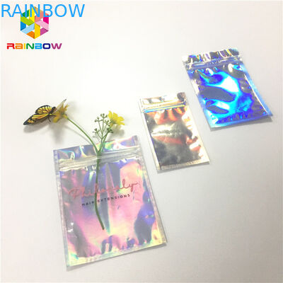 Waterproof Laminated Foil Pouch Packaging Zip Lock Hologram Laser Customized Printing