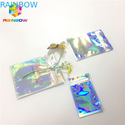 Waterproof Laminated Foil Pouch Packaging Zip Lock Hologram Laser Customized Printing