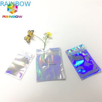Waterproof Laminated Foil Pouch Packaging Zip Lock Hologram Laser Customized Printing