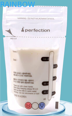 Reusable Plastic Pouches Packaging Custom Pre - Sterilised Baby Breast Milk Storage