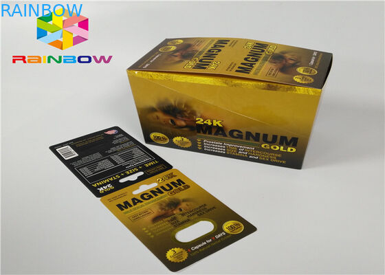 Male Enhancement Pills Blister Pack Packaging 3D Rhino Blister Card For Capsules Package