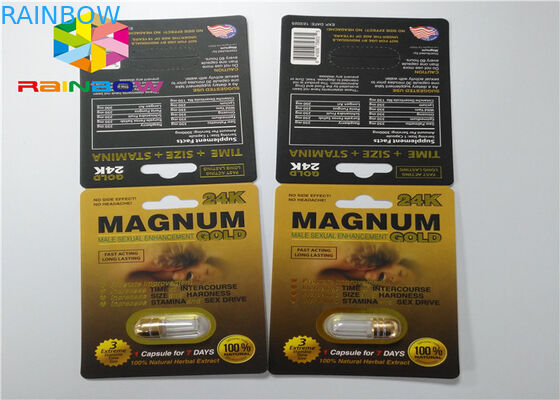 Male Enhancement Pills Blister Pack Packaging 3D Rhino Blister Card For Capsules Package