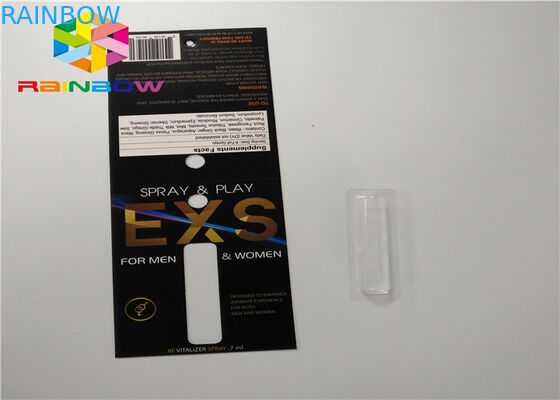 Custom Slide Blister Card Packaging Spray Folding Packaging Paper Card With Hole