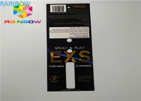 Custom Slide Blister Card Packaging Spray Folding Packaging Paper Card With Hole