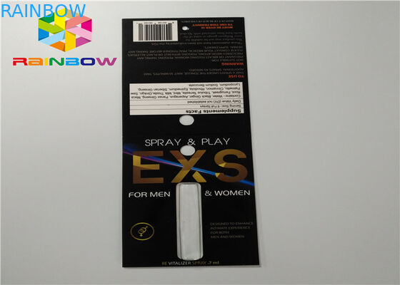 Custom Slide Blister Card Packaging Spray Folding Packaging Paper Card With Hole