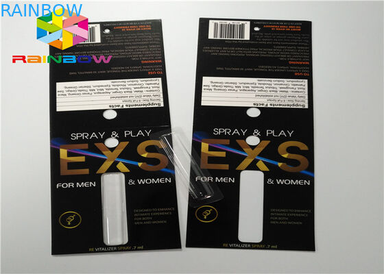 Custom Slide Blister Card Packaging Spray Folding Packaging Paper Card With Hole