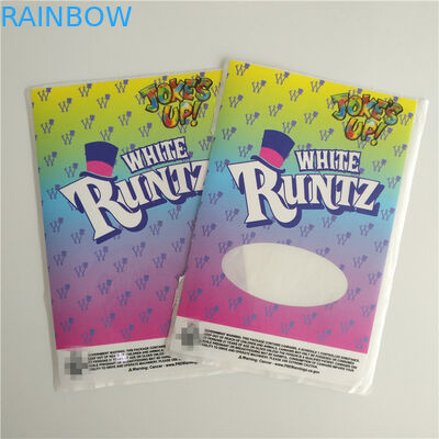 Customized Labels Printable Shrink Wrap  White Runtz Mylar Paper Stickers Gravure Printing