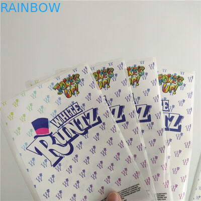 Customized Labels Printable Shrink Wrap  White Runtz Mylar Paper Stickers Gravure Printing