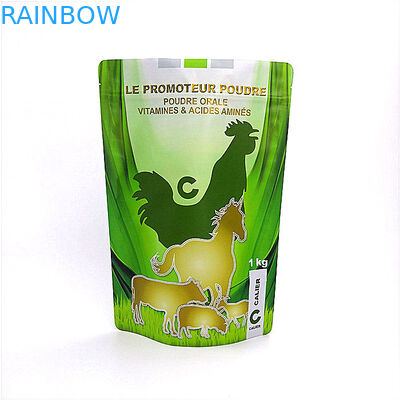 Moistureproof Plastic Pouches Packaging Fodder Bag Grip Seal Aluminum Foil Doypack