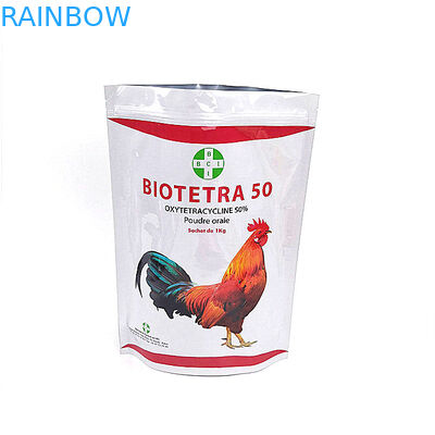 Glossy Protein Plastic Pouches Packaging Stand Up Bag Gravnre Printing For Chicken Feed