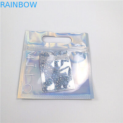 Laser Film Transparent Hologram Cosmetic Packaging Bag 30-150 Micron For Women