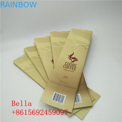 Matte Surface Stand Up Zipper Pouch Side Gusset Bag Coffee Beans Packaging With Valve